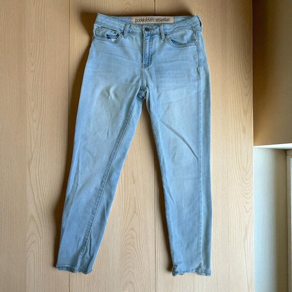 POOKIE LOVES SEBASTIAN Light Wash Ankle Jeans Size 29 - Picture 1 of 7